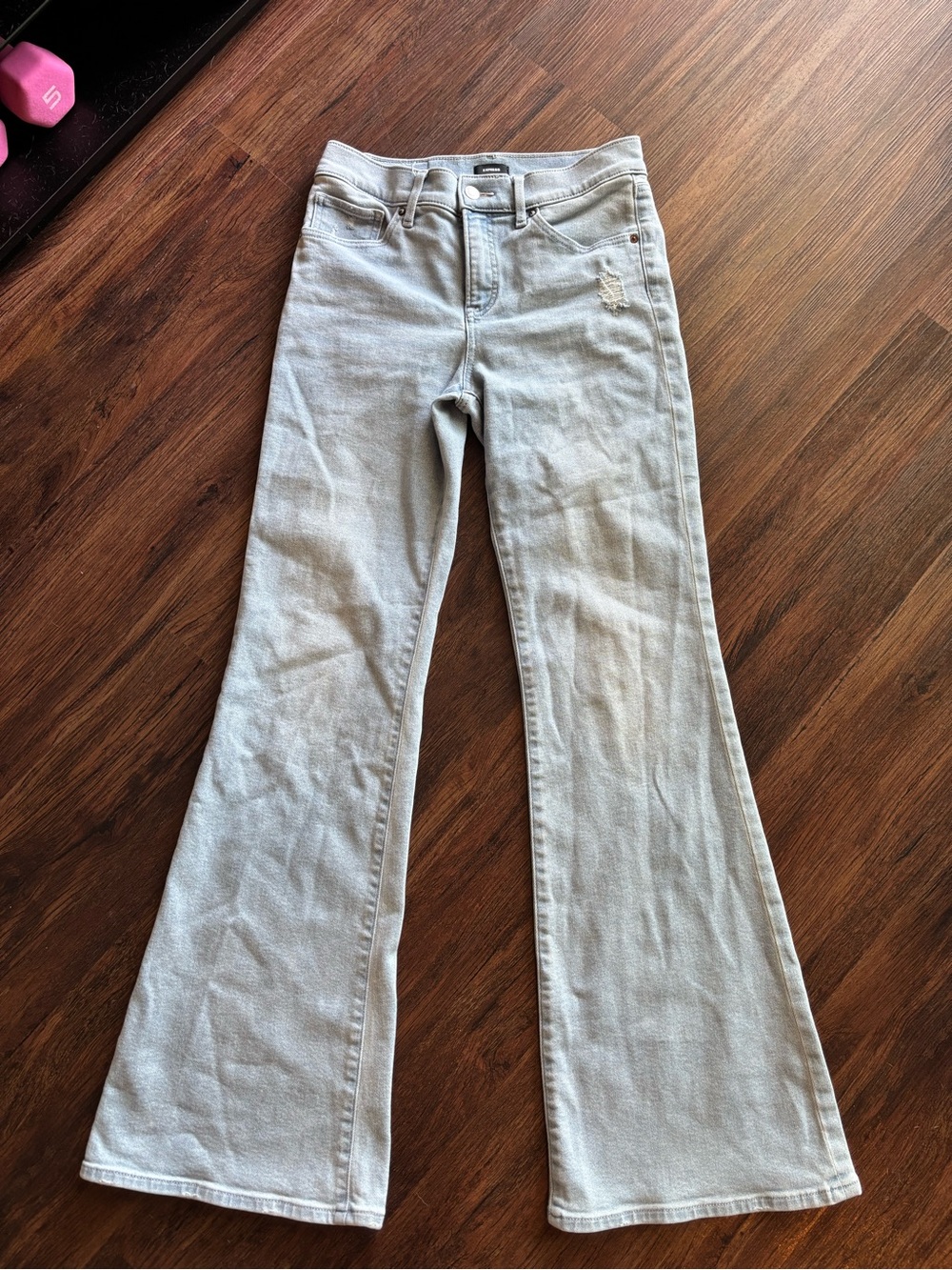 Express Light Blue 70s flare Flare mid ride Jeans 6R size